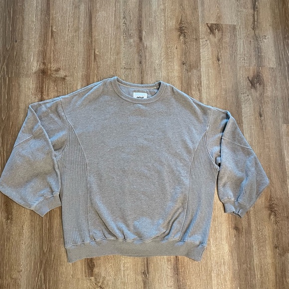 Aerie Tres Chic Sweatshirt NWT Medium Taupe - Picture 4 of 12